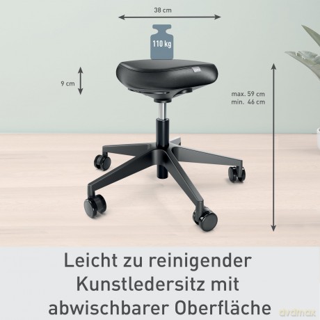Leitz: LEITZ Hocker Ergo Active 65780095 schwar