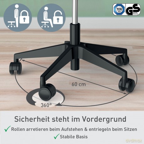Leitz: LEITZ Hocker Ergo Active 65780095 schwar