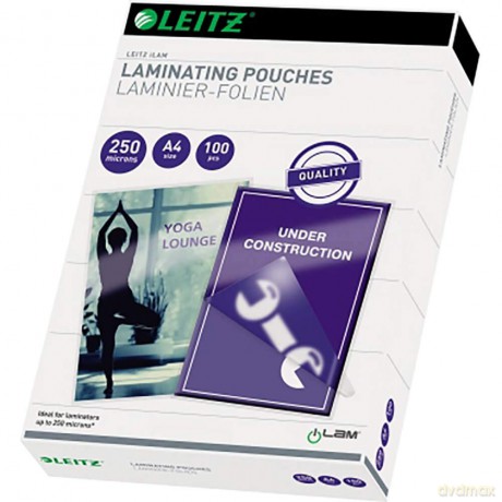 Leitz Lamfol.250mic,A4,100St.