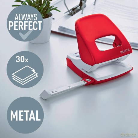Leitz: LEITZ Locher NeXXt 5008 WOW rot-metallic