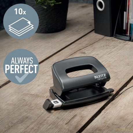 Leitz: LEITZ Locher Recycle Mini schwarz