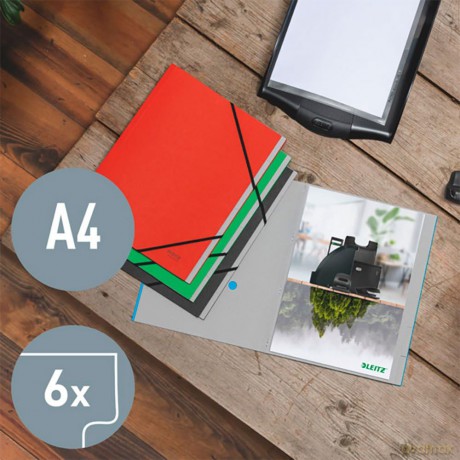 Leitz: LEITZ Ordnungsmappe Recycle 6 Fcher bla