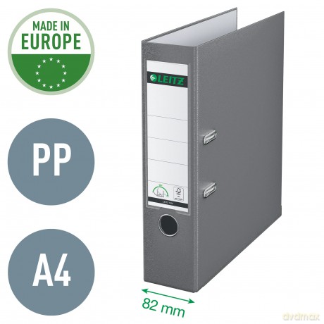 LEITZ PP-Ordner,8 cm, grau