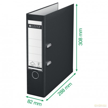 LEITZ PP-Ordner,8 cm, schwarz