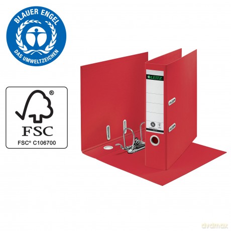 Leitz: LEITZ Recycle Ordner rot Karton 8,0 cm D