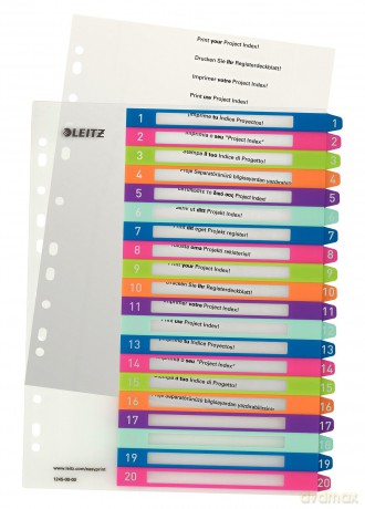 LEITZ Register WOW 20 Blatt