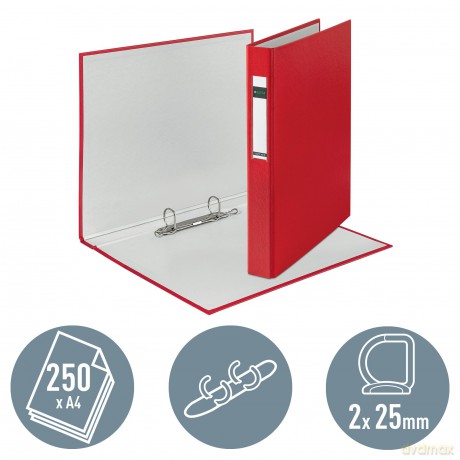 LEITZ Ringbuch A4 2ri 25mm rot