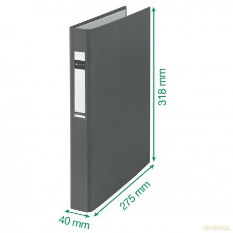 LEITZ Ringbuch A4 4ri 25mm swz