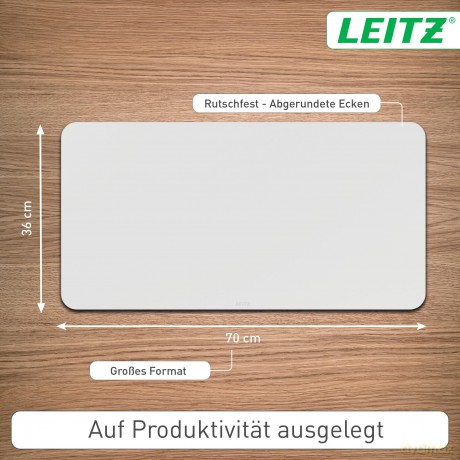 Leitz: LEITZ Schreibtischunterlage grau Leder 7