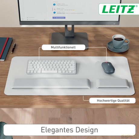Leitz: LEITZ Schreibtischunterlage grau Leder 7