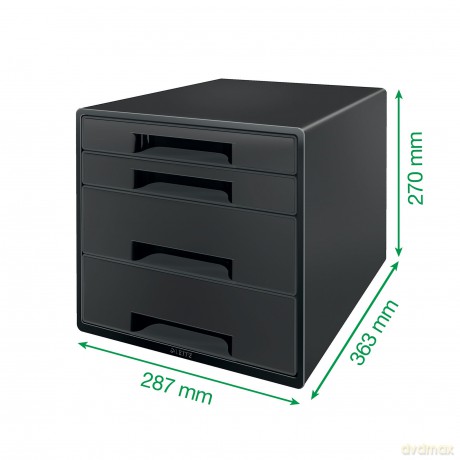 Leitz: LEITZ Schubladenbox CUBE schwarz/grau