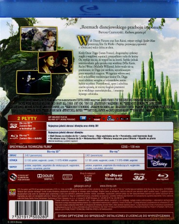 Oz: Wielki i Potężny 3D (Disney) [Blu-Ray]+[Blu-Ray 3D]