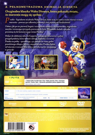 Pinokio (Disney) Czarne charakterki [DVD]