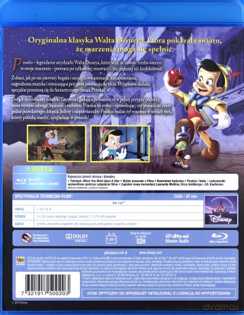 Pinokio (Disney) Czarne charakterki [Blu-Ray]