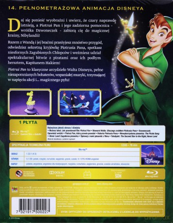 Piotruś Pan (Disney) Czarne charakterki [Blu-Ray]