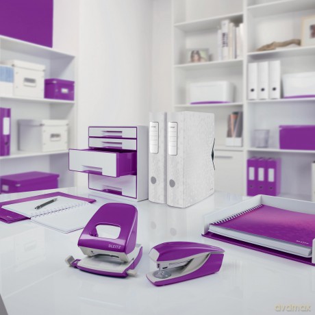 Leitz: LEITZ Tischabroller WOW Duo Colour perlw