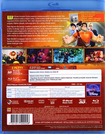 Ralph Demolka 3D (Disney) [Blu-Ray 3D]+[Blu-Ray]