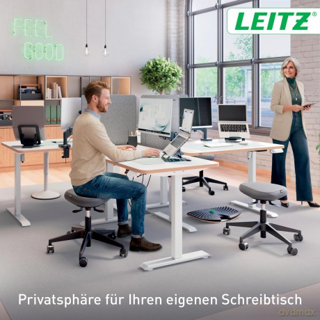 Leitz: LEITZ Tischtrennwand 61230085, hellgrau