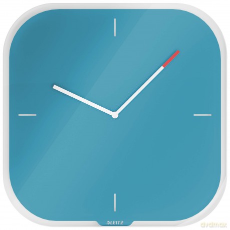 LEITZ Wanduhr Cosy blau Sicherheitsglas