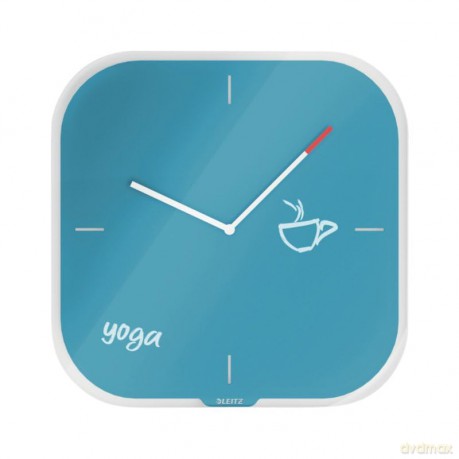 LEITZ Wanduhr Cosy blau Sicherheitsglas