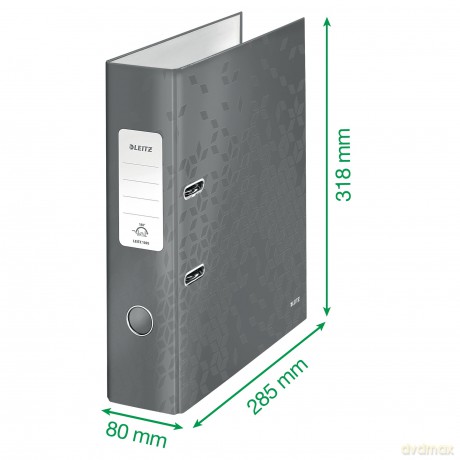 LEITZ WOW 180°ordn.8cm Eisblau