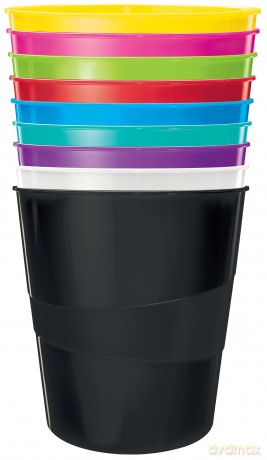 LEITZ WOW Duo Colour Papierkorb 15,0 l r
