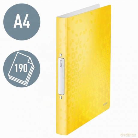 LEITZ WOW Ringbuch 2-Ringe gelb