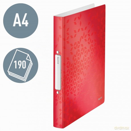 Leitz: LEITZ WOW Ringbuch 2-Ringe rot 3,2 cm DI