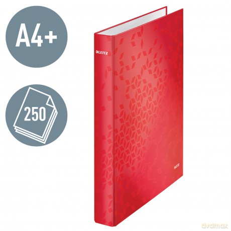 Leitz: LEITZ WOW Ringbuch 2-Ringe rot 4,0 cm DI