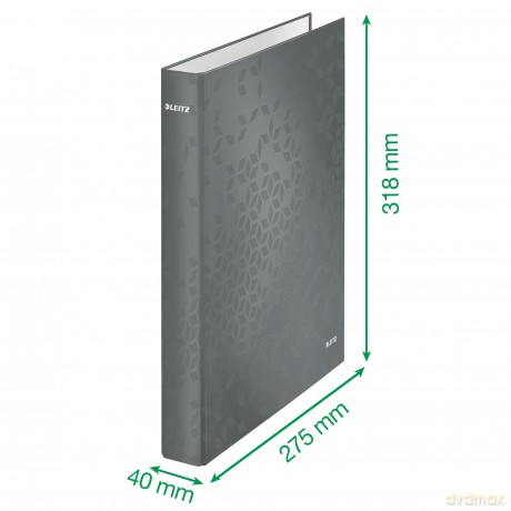 Leitz: LEITZ WOW Ringbuch 2-Ringe rot 4,0 cm DI
