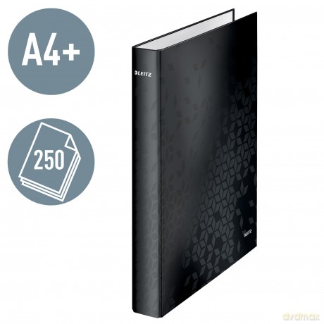LEITZ WOW Ringbuch 2-Ringe schwarz