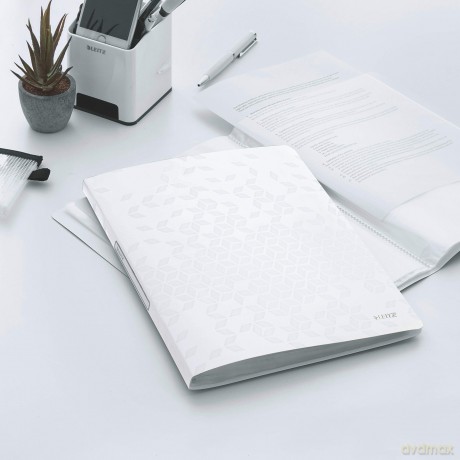 LEITZ WOW Sichtbuch pink-metallic mit 40