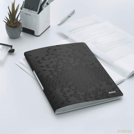 LEITZ WOW Sichtbuch pink-metallic mit 40
