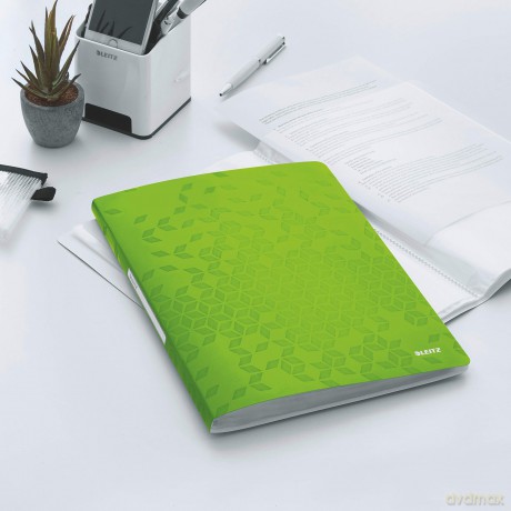 LEITZ WOW Sichtbuch pink-metallic mit 40
