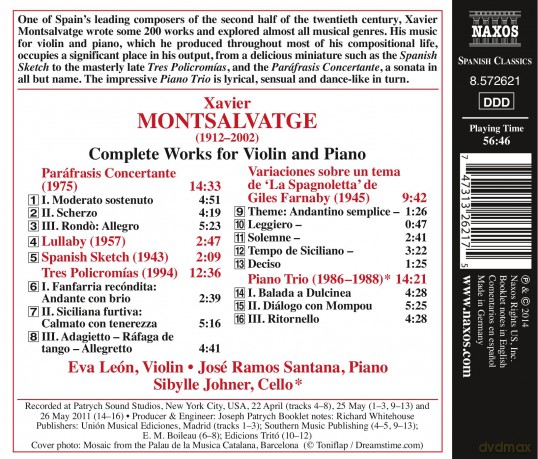 Leon: Leon/Santana/Johner-Montsalvatge:Violin/Pno Wks [CD]