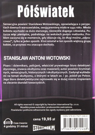 Półświatek - Wotowski Stanisław Antoni [AUDIOBOOK] [CD-MP3]