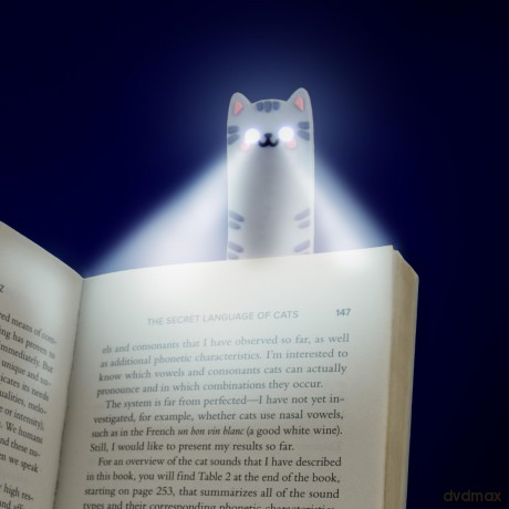 Lesezeichen mit Licht, Katze