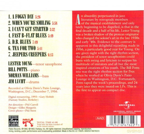 Lester Young:In Washington Vol 1 [CD]