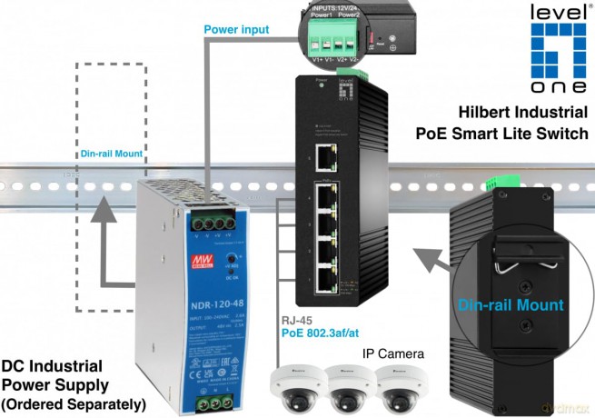 LevelOne Switch 5x GE IGS-2105P 4xPoE Ou