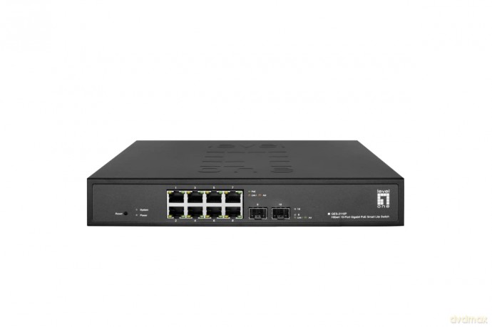 LevelOne Switch 8x GE GES-2110P 2xG