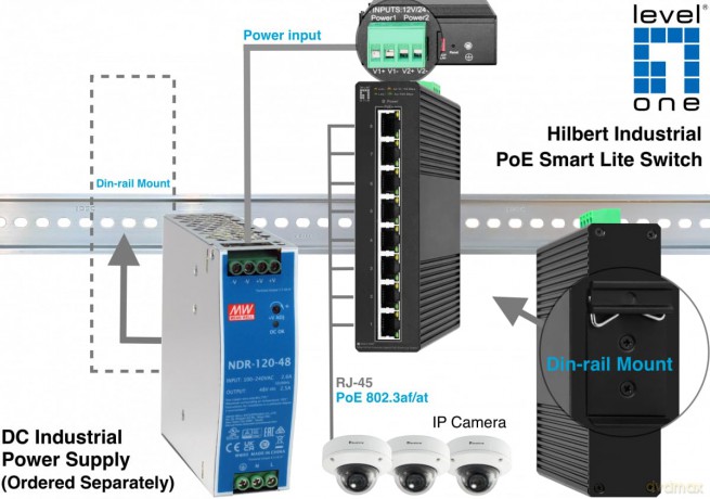 LevelOne Switch 8x GE IGS-2108P 8xPoE Ou