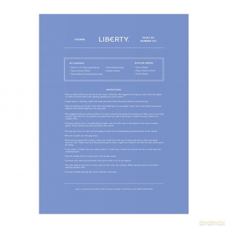 Liberty 9 x 12 Paint by Number Kit Thorpe [KSIĄŻKA]
