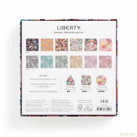 Liberty Origami Treasure Box Kit [KSIĄŻKA]