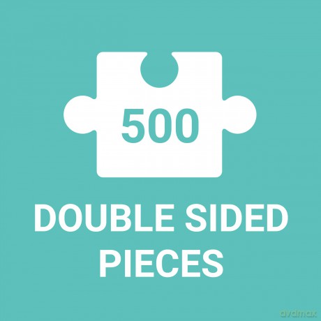 Liberty Power of Love 500 Piece Double Sided Puzzle with Shaped Pieces [KSIĄŻKA]