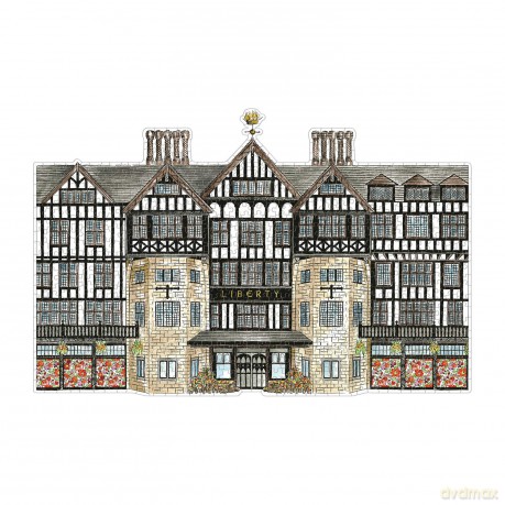 Liberty Tudor Building 750 Piece Shaped Puzzle [KSIĄŻKA]