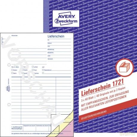 Liefersch.A5 3x40Bl Sd M.Empf.