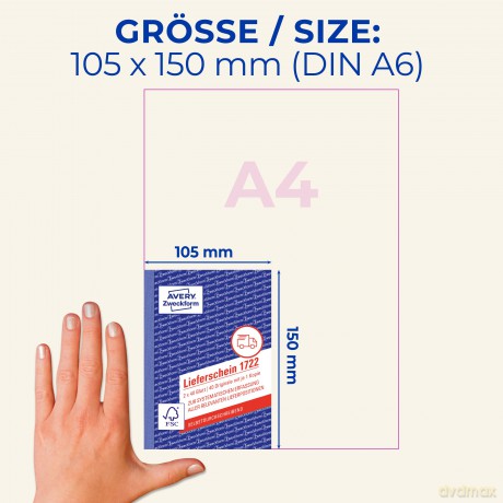 Lieferschein,A6,2x40Blatt