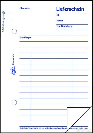 Lieferschein,A6,2x50Blatt
