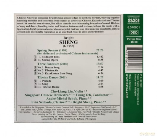 Lin: Lin/Singapore Chinese Orc/Yeh-Sheng: Spring Dreams [CD]