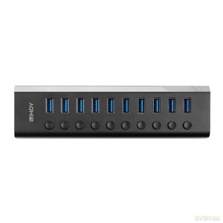 LINDY 10 Port USB 3.0 Hub mit Ein-/Aussc